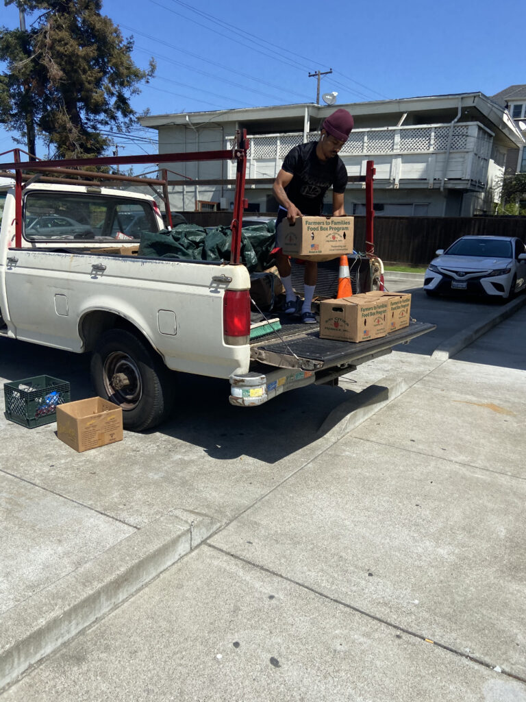 Bringing Food Off of the Truck